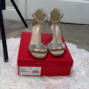 Champagne Dreamy Shimmer Fabric Heels !